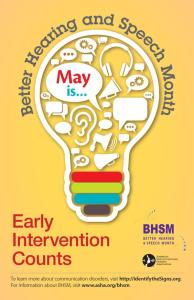 Early Intervention Counts, ASHA